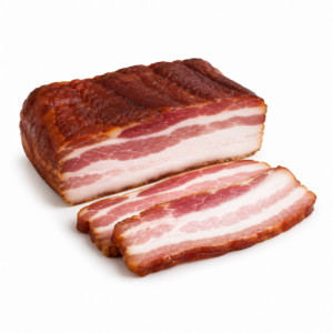 Domáca údená slanina RAW 100g sušená na vzduchu s odkrojenými plátkami